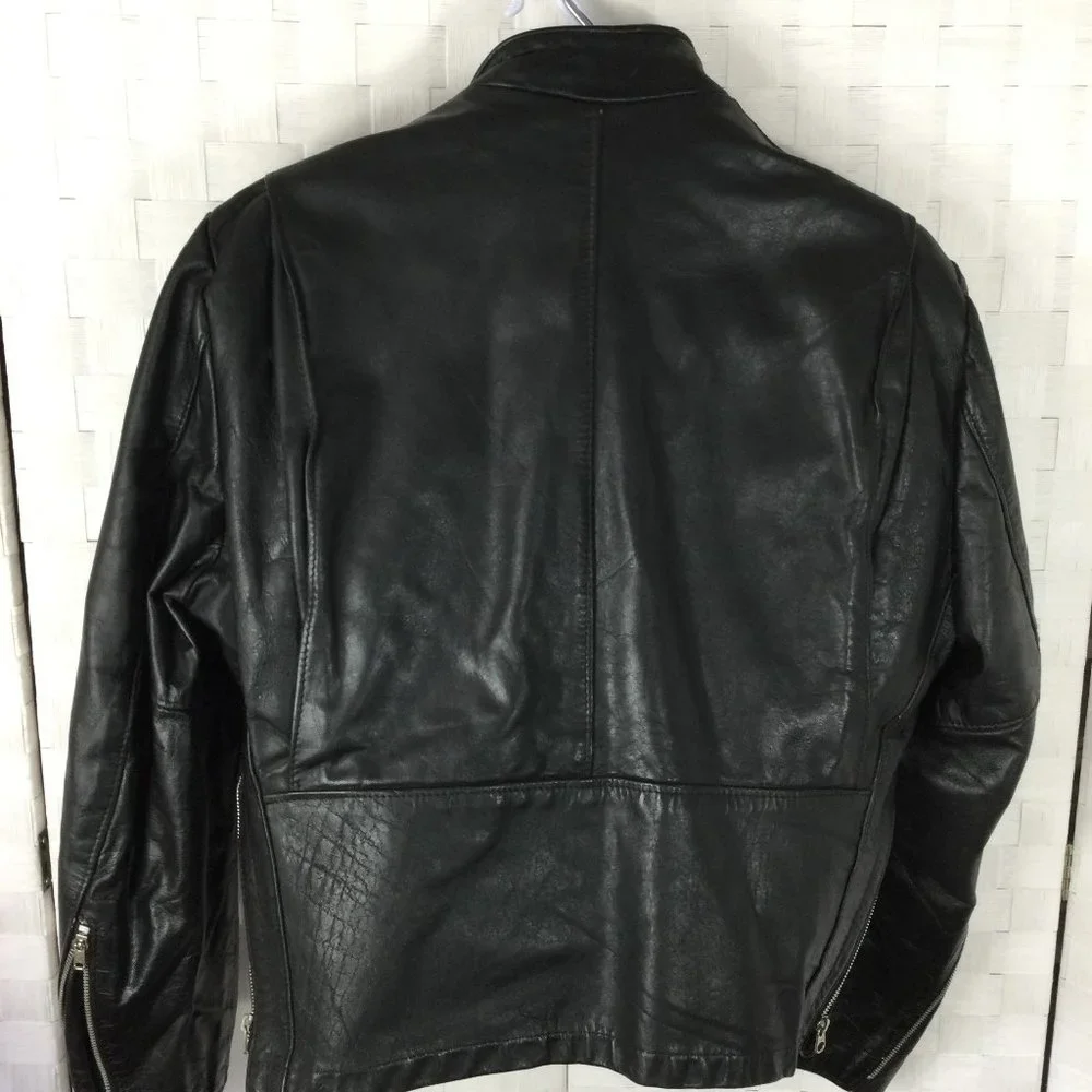 Excelled Black Leather Jacket,‎ Vintage, 42R,